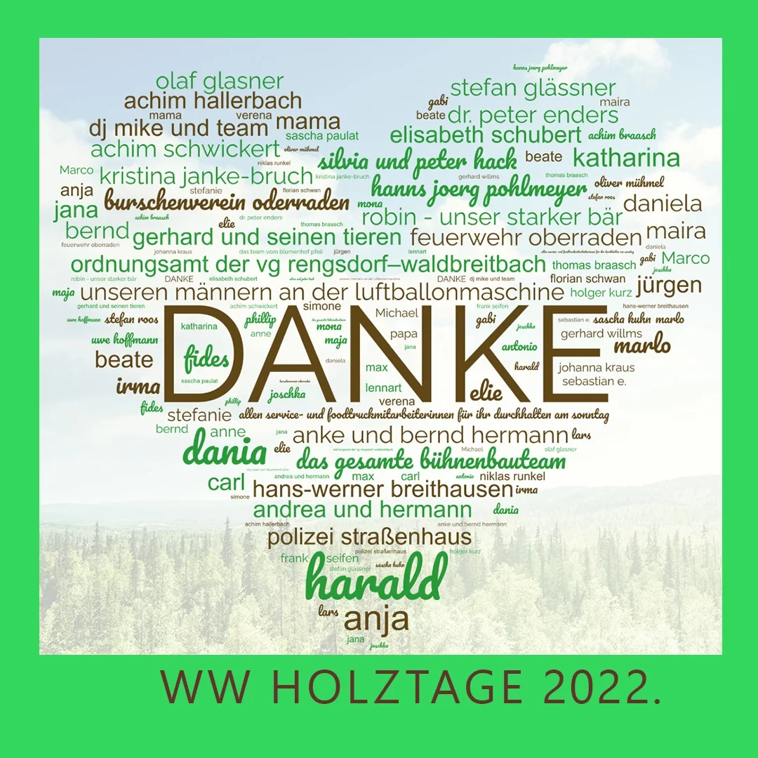 Westerwälder Holztage - Danke