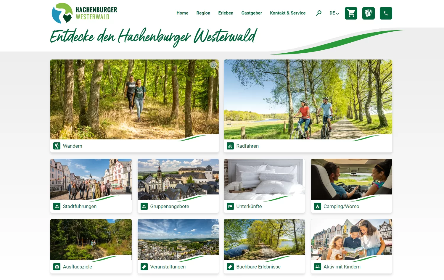 Relaunch der Homepage der Tourist-Information Hachenburger Westerwald erfolgreich umgesetzt
